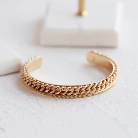 DANNIJO Jewelry - Dannijo Gold Chain Cuff Bracelet